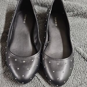 Torrid Black Studded Flats